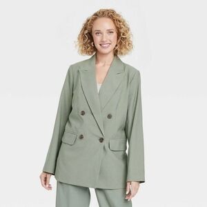 a new day Sage Double-Breasted Blazer